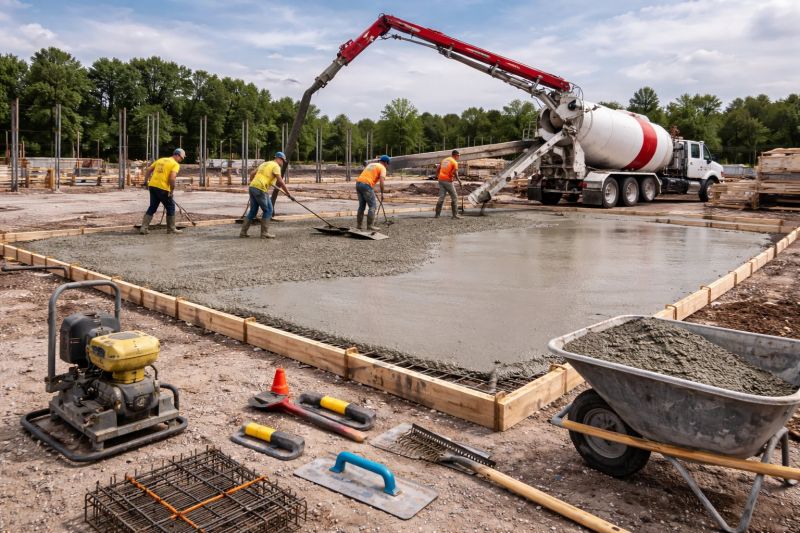Commercial Slab Construction in Easley, SC