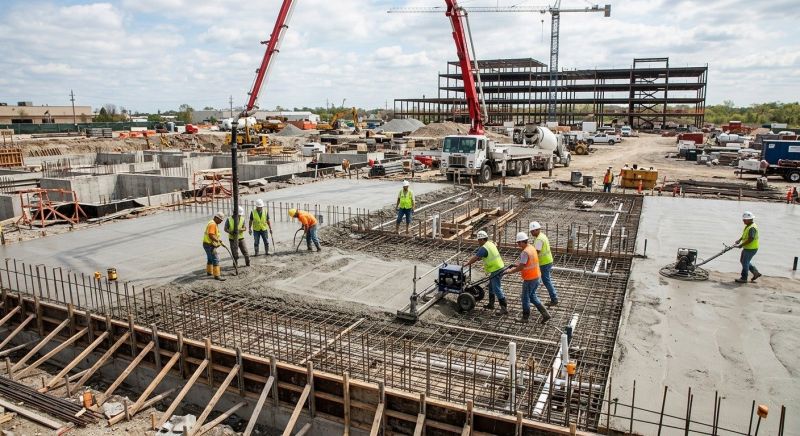 Commercial Slab Installation in Easley, SC